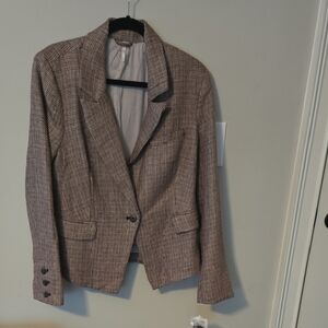 Free People Brown Plaid Jacket